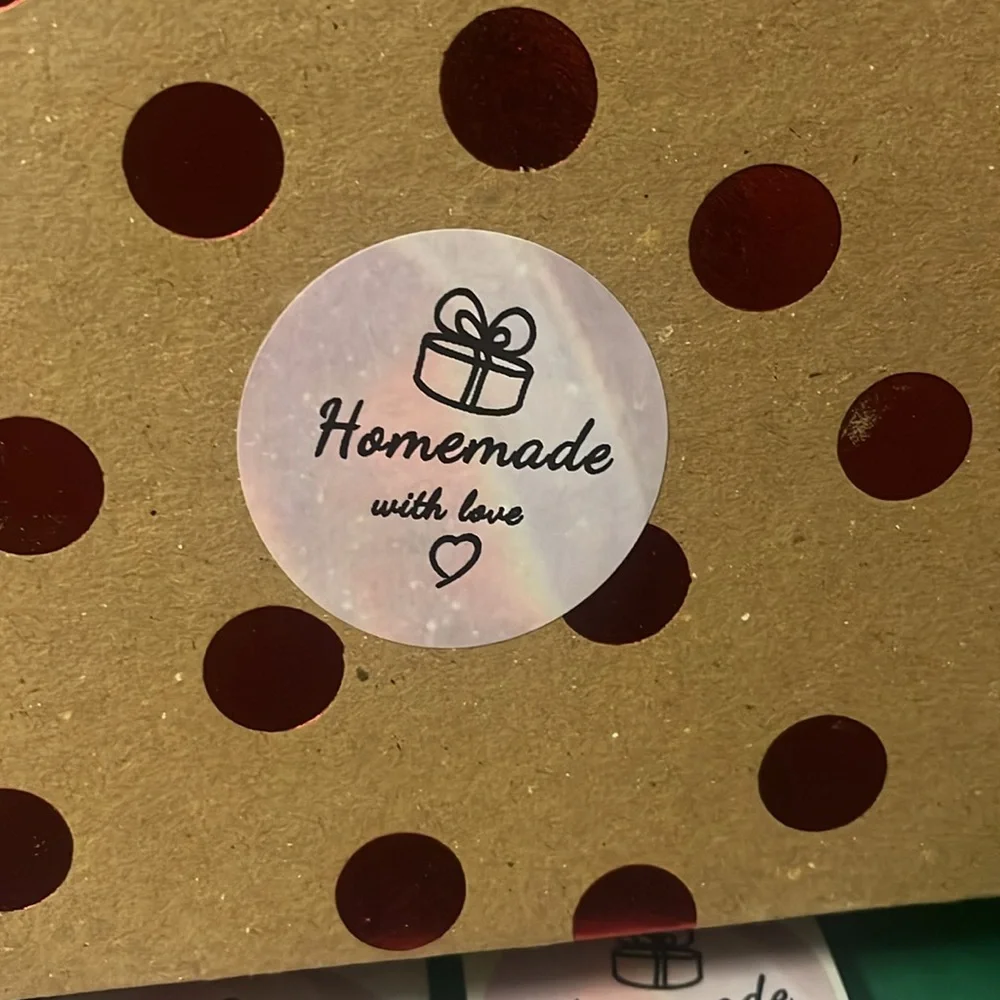 Homemade With Love 2” Stickers Hand Crafted